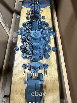 Musashi Japanese Battleship Model 40? Ship Model, New, Wood / Metal 1250