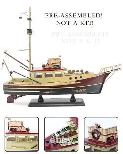 NAUTIMALL Jaws Orca Wooden Ship Model Shark Fishing Boat Pre-Assembled Antiqu