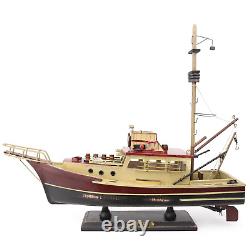 NAUTIMALL Jaws Orca Wooden Ship Model Shark Fishing Boat Pre-Assembled Antiqu