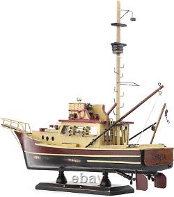 NAUTIMALL Jaws Orca Wooden Ship Model, Shark Fishing Boat, Pre-assembled, 15