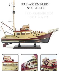 NAUTIMALL Jaws Orca Wooden Ship Model, Shark Fishing Boat, Pre-assembled, 15