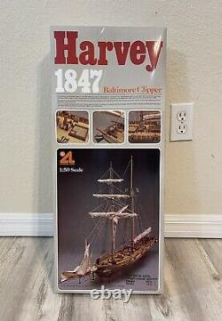 NIB Artesania Latina Harvey 1847 Baltimore Clipper Wood Model Kit 150 Unused