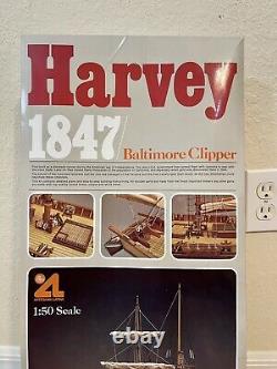 NIB Artesania Latina Harvey 1847 Baltimore Clipper Wood Model Kit 150 Unused