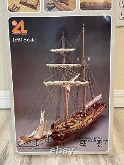 NIB Artesania Latina Harvey 1847 Baltimore Clipper Wood Model Kit 150 Unused