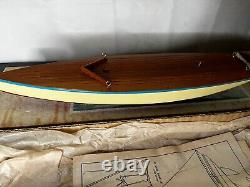 NOS 1950s Japanese Toy Wood Model Boat Kit W Imp Impy 7095 Sailboat just opened