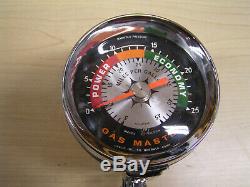 NOS vintage Cavco Vacuum Gauge lighted accessory gauge 60s Gas Master 2D