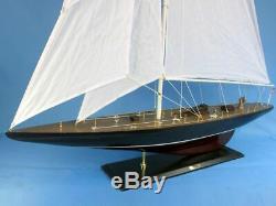 Nautical Beach House Decor Assembled Large Model Sail Boat Ship 60 Tall 43 L