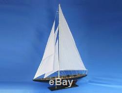 Nautical Beach House Decor Assembled Large Model Sail Boat Ship 60 Tall 43 L