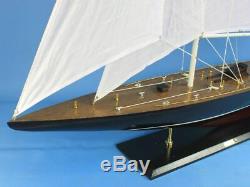 Nautical Beach House Decor Assembled Large Model Sail Boat Ship 60 Tall 43 L