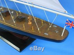 Nautical Beach House Decor Assembled Large Model Sail Boat Ship 60 Tall 43 L