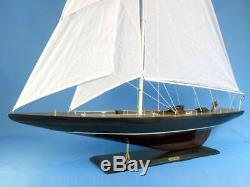 Nautical Beach House Decor Assembled Large Model Sail Boat Ship 60 Tall 43 L