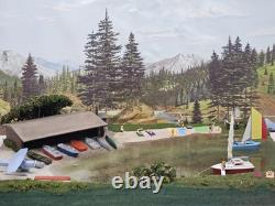 New Built Ho Boat House Beach Scene 4 Train Layout Canoe Float Water Plane