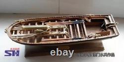 New Full Ribs Armed Cannon Boat Scale 1/36 42FT Wood Ship Model Kit Shicheng