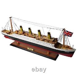 New Premium RMS Titanic 23'' Handcrafted Wooden Model Boat Cruise Ship 60cm