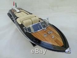 New Riva Aquarama 21 Cream Seat Quality Wood Model Boat L50 Christmas Gift
