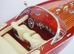 New Riva Aquarama 21 Cream Seat Quality Wood Model Boat L50 Christmas Gift