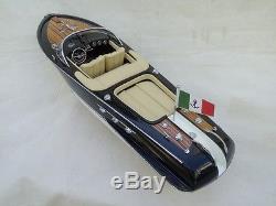 New Riva Aquarama 21 Cream Seat Quality Wood Model Boat L50 Christmas Gift