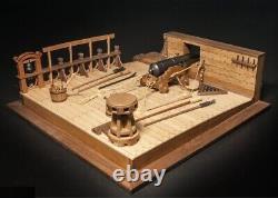 New Scale 126 8 Pound Long gun Deck scene wooden model kits