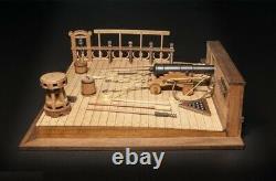 New Scale 126 8 Pound Long gun Deck scene wooden model kits