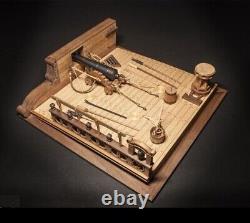 New Scale 126 8 Pound Long gun Deck scene wooden model kits