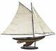 Newport Sloop Wooden Model Boat 39 Antiqued Finish Sailboat Nautical Decor New