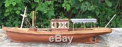 Nice Model Of A Vintage Pleasure Boat Or Yacht Wood Good Condition 19 Inches