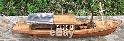 Nice Model Of A Vintage Pleasure Boat Or Yacht Wood Good Condition 19 Inches