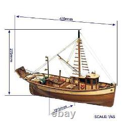 OCCRE Palamós wooden model boat, 150 kit 12007