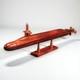 Ohio Class Submarine Wooden Model Handcrafted Mahogany Military Submarine Decor