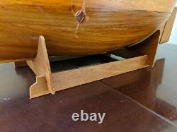Older Chinese Junk Clipper Wood Model Boat Assembled Hand made 27 Large