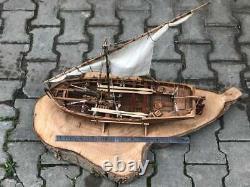 PANART LANCIA-Scale Model Ship, Sailing Boat Model, Wooden Boat Ornament