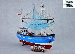 PELLWORM Modern Crab Fishing Boat Scale 1/48 Wood Model Ship Kit Yuanqing