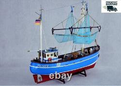 PELLWORM Modern Crab Fishing Boat Scale 1/48 Wood Model Ship Kit Yuanqing