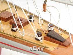 Painted Endeavour Yacht Wooden Model 24 America's Cup J Class Boat Sailboat