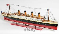 Painted TITANIC MODEL Large 56 Display Cruise Ship Wood Collectible Decor Gift