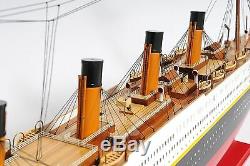 Painted TITANIC MODEL Large 56 Display Cruise Ship Wood Collectible Decor Gift