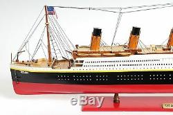 Painted TITANIC MODEL Large 56 Display Cruise Ship Wood Collectible Decor Gift