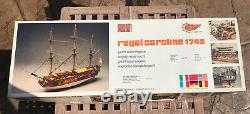 Panart Royale Caroline 1749 Scale 147 Wood Ship Unbuilt Model Italy HTF