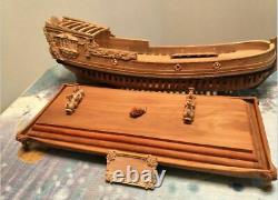 Pear Wood Carving Ship Base Model Ship Kit 15 length for 800 mm ship