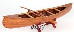 Peterborough' CANOE MODEL, Wooden Display Rowing Boat Nautical Decor Ships Gift
