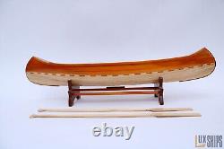 Peterborough Canoe Model Honey Stained Yellow Wood Color