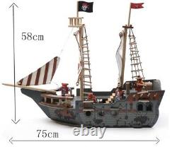 Pirate Ship 3D Puzzle 75 58cm Large Size Adult Toy DIY Wood Boat Model