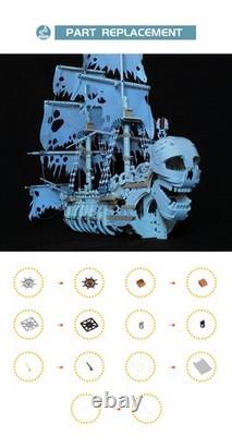 Pirates Boat Model Made of Bones and Rotting Wood 2415 Pcs MOC Build Gift