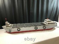 Primitive HAND BUILT SCALE MODEL Cargo Passenger Ship S. S. Ludwig boat Freighter