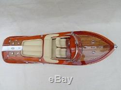Quality Riva Aquarama 21 (L50cm) Cream Seat Wood Model Boat Free Shipping