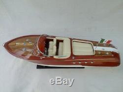 Quality Riva Aquarama 26 Wood Model Boat L60 Cream Seat Free Shipping