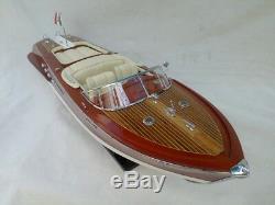 Quality Riva Aquarama 26 Wood Model Boat L60 Cream Seat Free Shipping