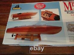 RARE Model Shipways Miss Adventure fleet class mahogany racing boat Radio Cont