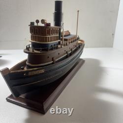 RARE The Baltimore Tugboat Handcrafted Wooden Boat Model Brass fittings