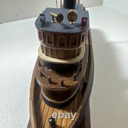 RARE The Baltimore Tugboat Handcrafted Wooden Boat Model Brass fittings